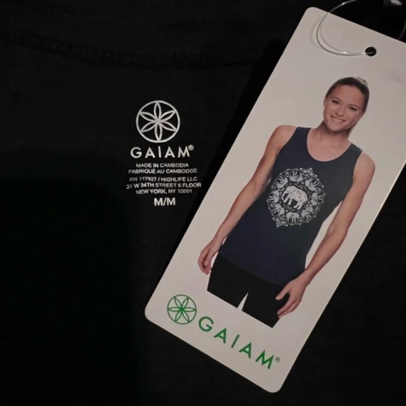 Gaiam Women's Tank Top | Black | Mudra | Boho I Medium - Large - Picture 4 of 11